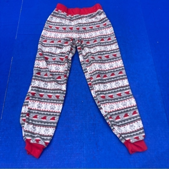 Merry Wear red and gray Christmas pajamas bottoms, size medium (8) - Picture 1 of 7